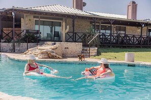 A heated pool