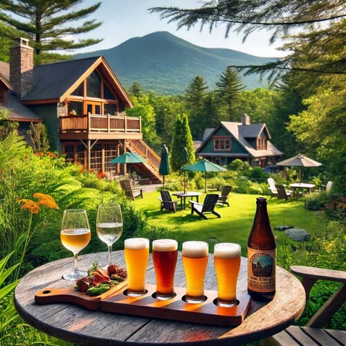 El nenúfar en el lago Loon cerca del lago George 