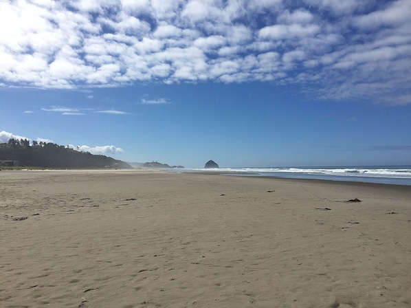 On the beach, beach towels