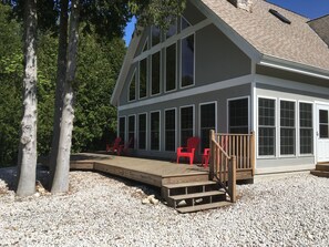 Now a paved walkway to deck and front door