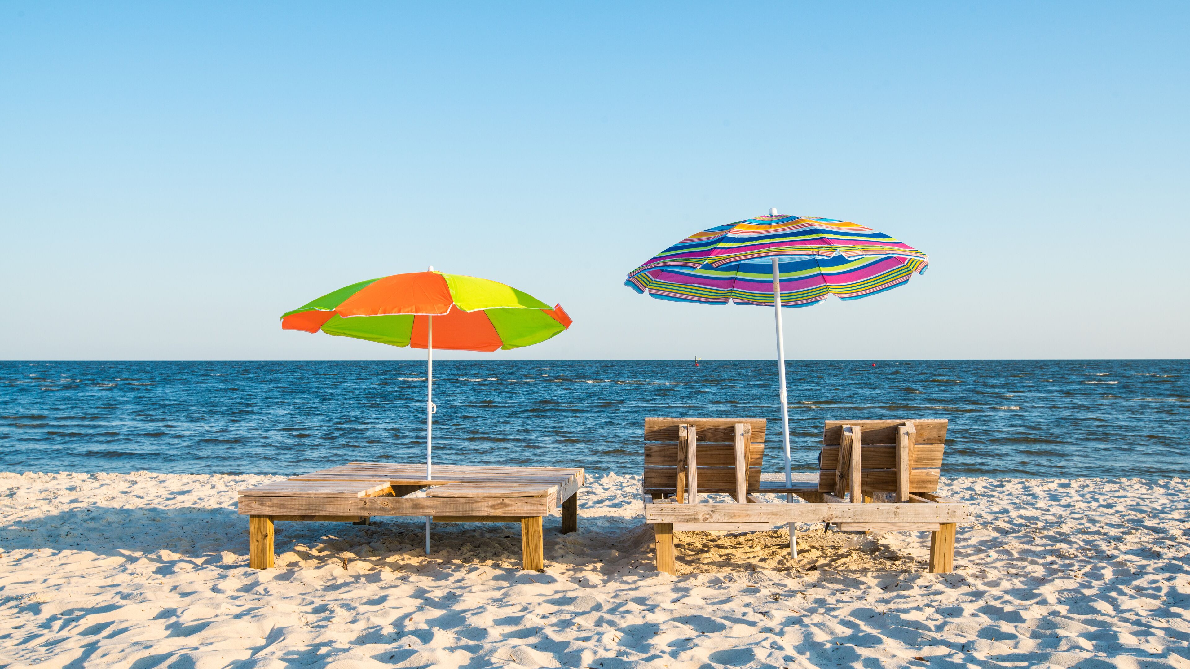 Beach nearby, sun loungers