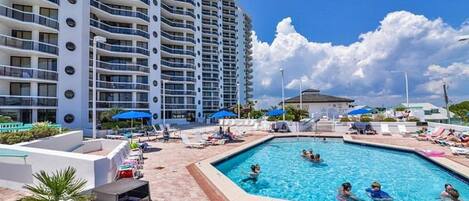 Outdoor pool, a heated pool