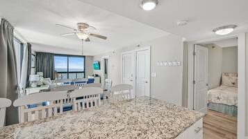 2 bedrooms, iron/ironing board, travel crib, WiFi (free)