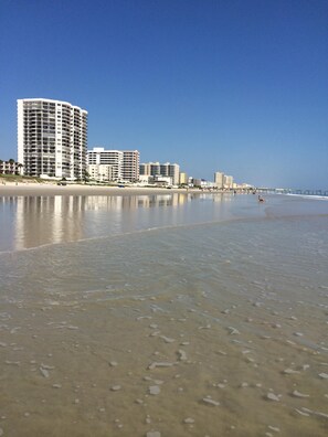 On the beach - Beautiful Spacious, 3/Bed 2/B, No Drive Beach, Heated Oceanfront Pool, Pets OK! (Daytona Beach Shores)
