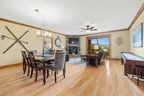 TV, fireplace - Panoramic Luxury Retreat | Prime Location Views 1A (Banner Elk)