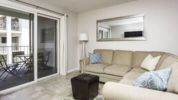 TV, table football, ping pong, music library