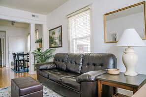 TV, DVD player, video library