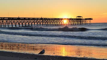 On the beach, beach towels