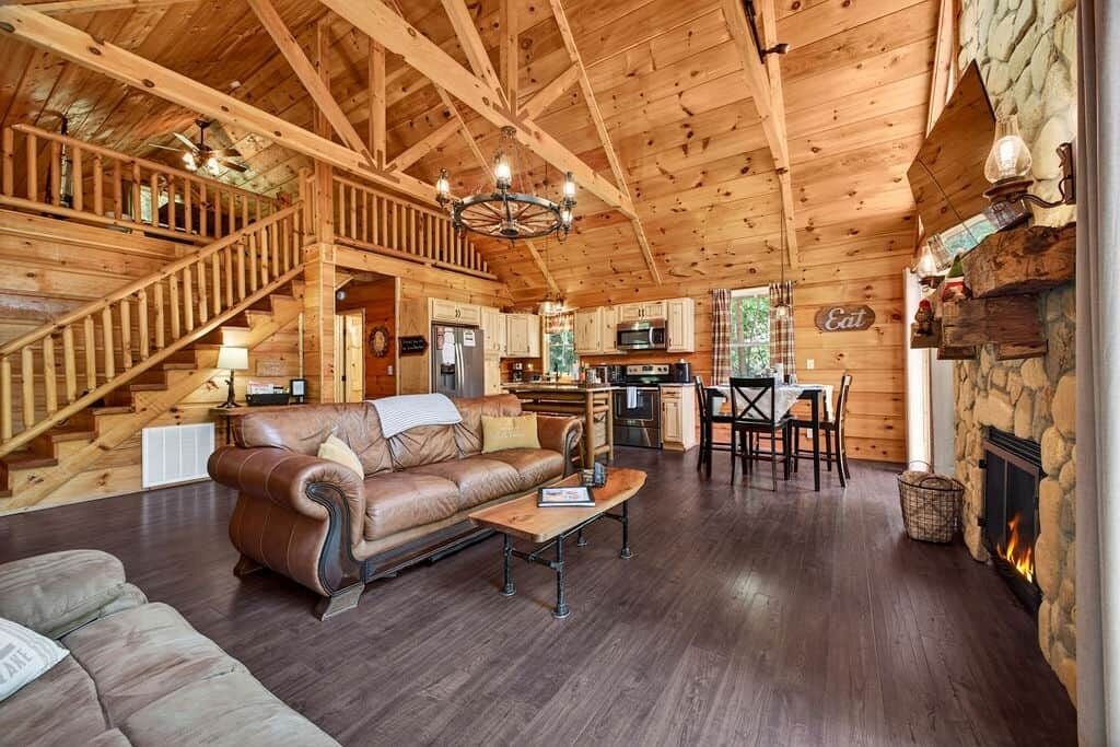 Smart TV, fireplace, DVD player, foosball