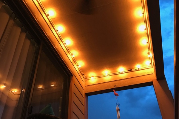 Balcony Lights and Fan