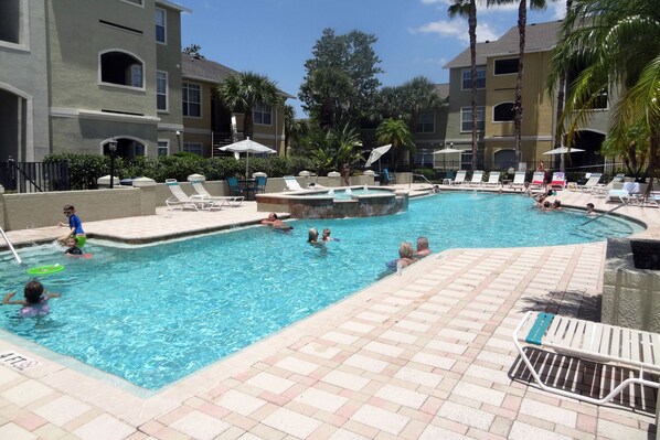 Outdoor pool, a heated pool