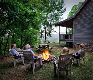 Outdoor dining - 2-bedroom cabin just 13 minutes from Great Smoky Mountains National Park (Bryson City)