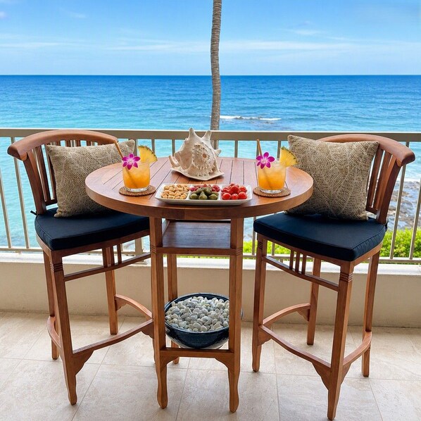 Happy Hour with beautiful views on your own private lanai.
