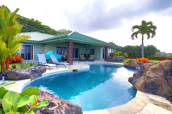 Overlooking the pool and Lanai
