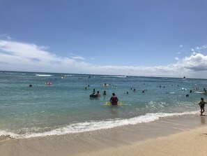 Sun-loungers, beach towels