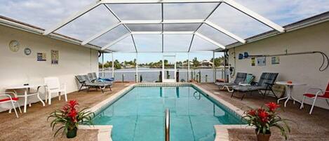 Outdoor pool, a heated pool