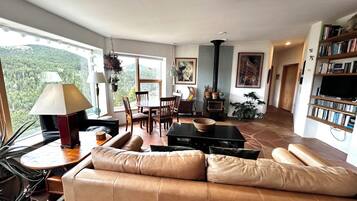 Smart TV, reproductor de DVD, libros y biblioteca musical