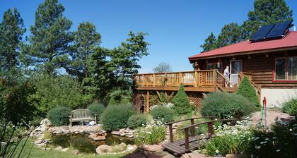 Log Cabin with a Mountain View. Secluded property with easy access to amenities