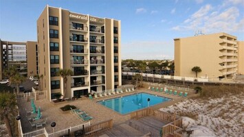 Beachfront complex, aerial view of Emerald Isle.