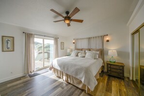 4 bedrooms, iron/ironing board, travel cot, WiFi