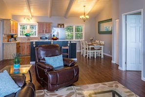 Smart TV, fireplace, video games, books