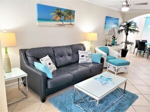 Smart TV, DVD player, books, stereo