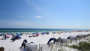 On the beach, beach towels