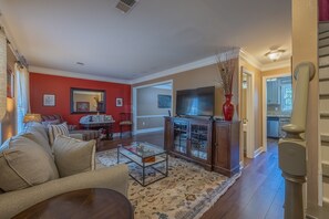 Smart TV, DVD player, books