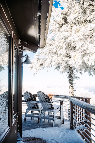 A TRUE slope side ski in ski out cabin with amazing views.