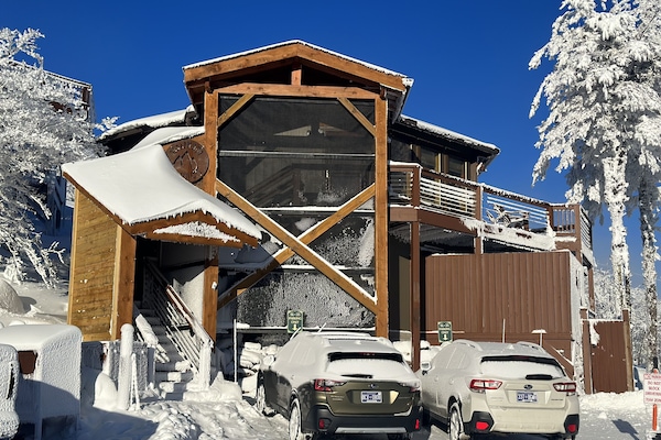 Plenty of legal 2 car parking and a snow free covered entrance.