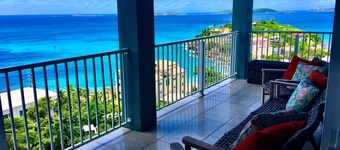 MANGO MOJO Penthouse Paradise! Stunning Views, Pool, Walk to Cruz Bay, Generator