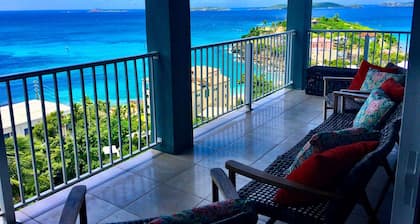 MANGO MOJO Penthouse Paradise! Stunning Views, Pool, Walk to Cruz Bay, Generator