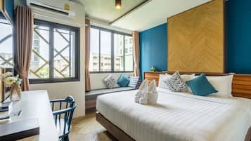 Habitación Deluxe doble | Ropa de cama de alta calidad y minibar (con algunos artículos gratuitos)