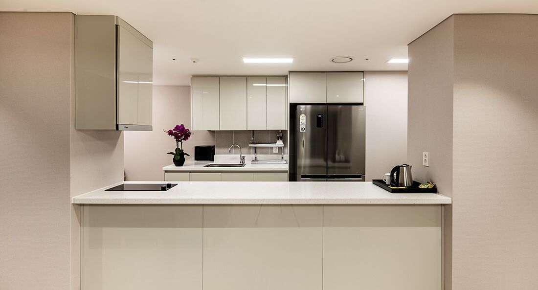 residence presidential suite (+massage chair) | private kitchen | fridge, electric kettle