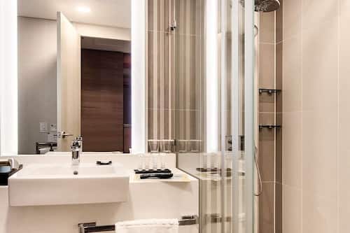 Free toiletries, hair dryer, slippers, bidet