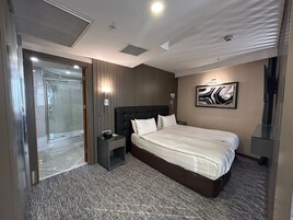 Suite junior | Ropa de cama de alta calidad, minibar, caja fuerte