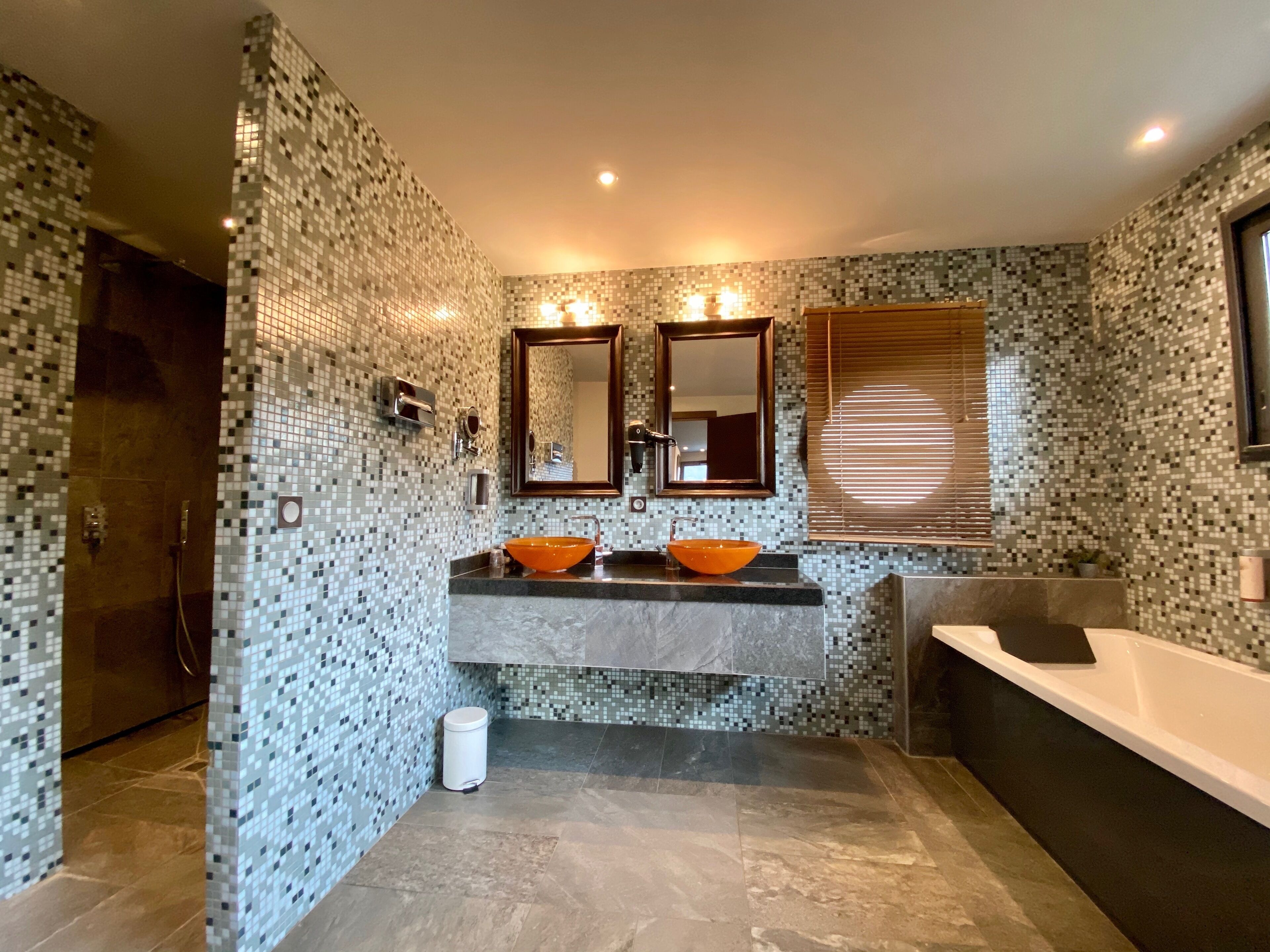 standard double room, lake view (sans balcon) | bathroom | separate bathtub and shower, free toiletries, hair dryer, towels