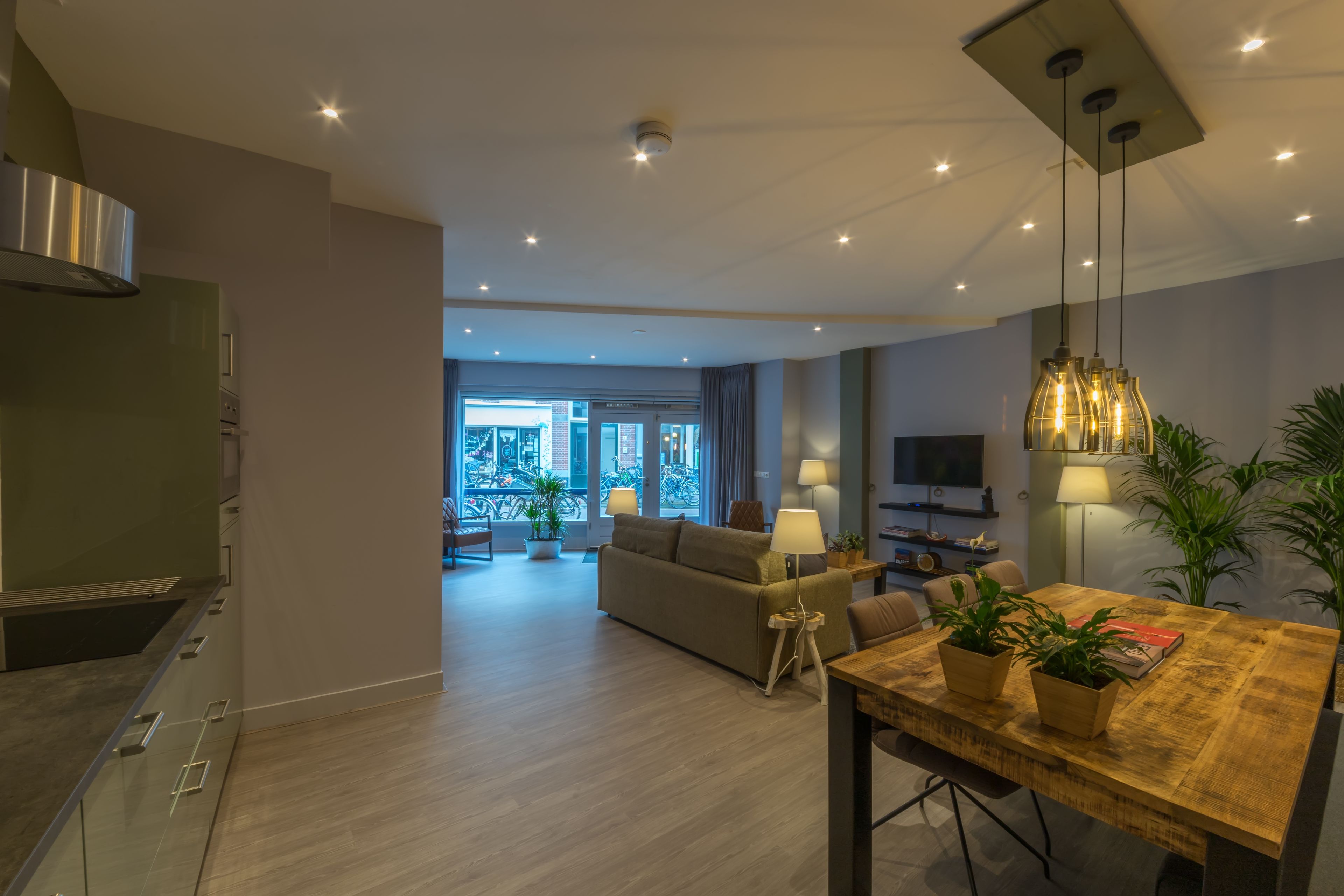 Deluxe Apartment, 1 Bedroom, Kitchen, Ground Floor (Tulp) | Living area | Flat-screen TV