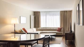 Superior Apartment, 2 Bedrooms, Non Smoking, Balcony | Living area | 42-inch flat-screen TV with cable channels, TV, DVD player