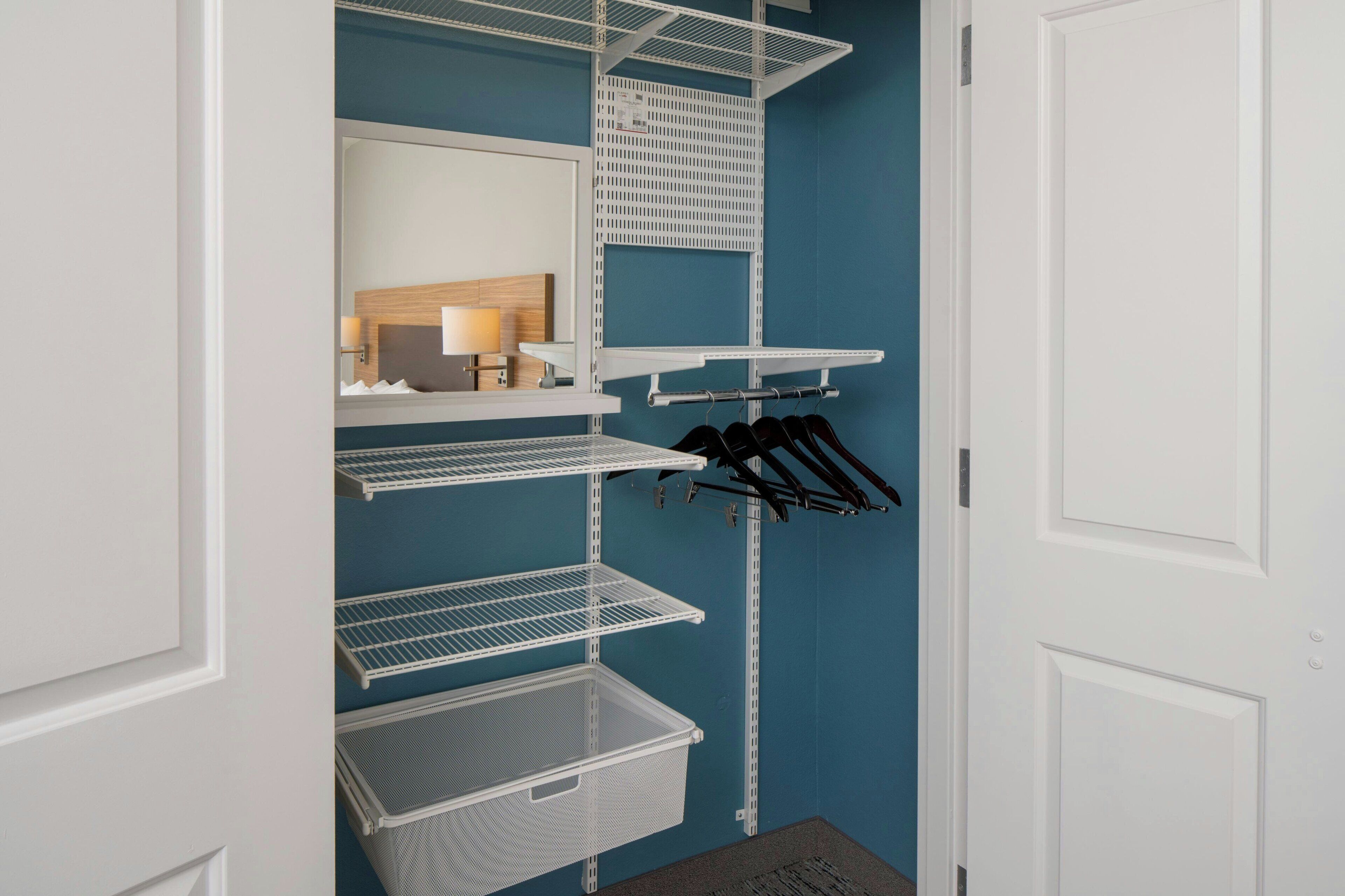 desk, laptop workspace, iron/ironing board, free cots/infant beds