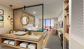 淋浴设施、免费洗浴用品、吹风机、浴袍