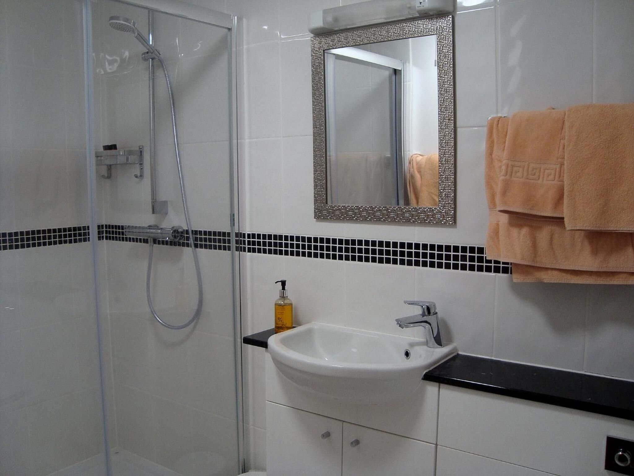 free toiletries, hair dryer, towels