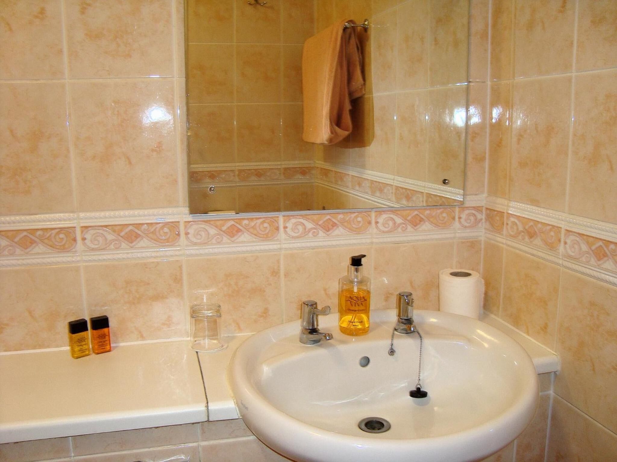 free toiletries, hair dryer, towels