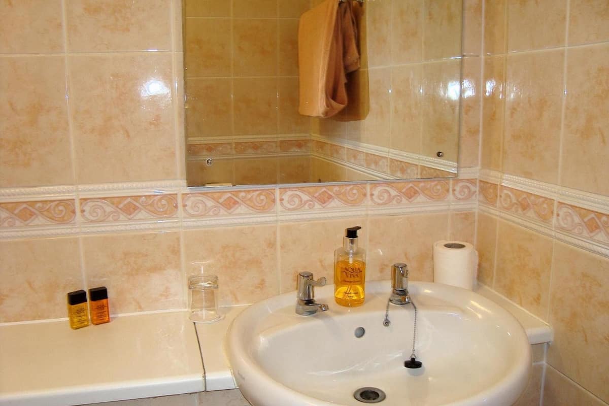 free toiletries, hair dryer, towels