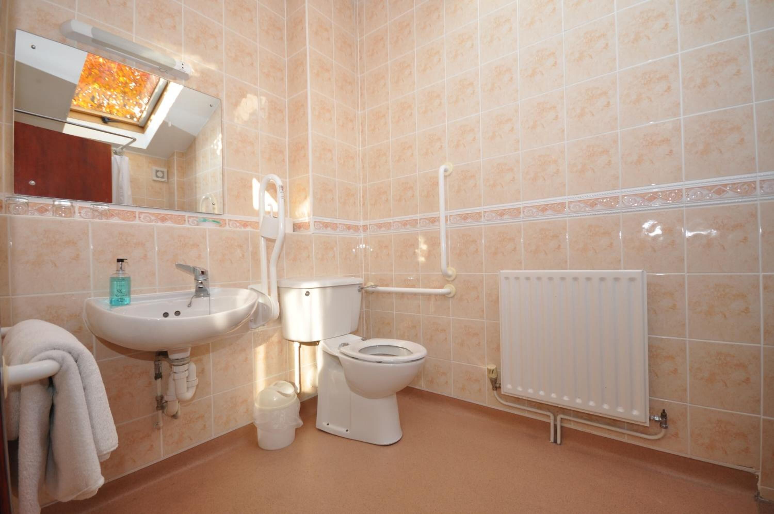 free toiletries, hair dryer, towels