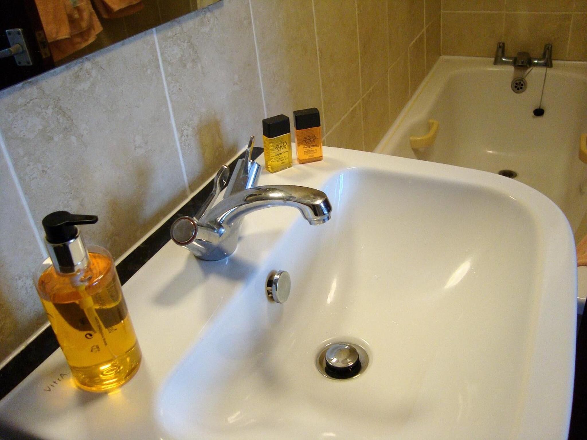 free toiletries, hair dryer, towels