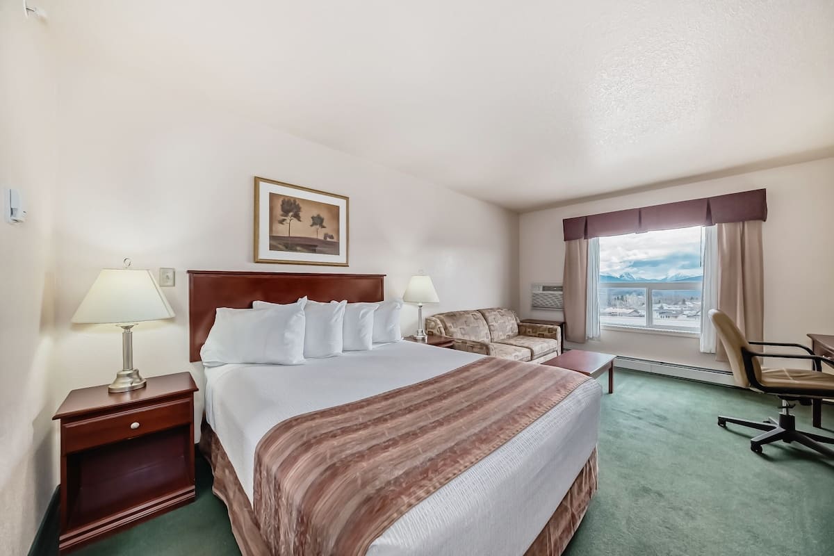 Room, 1 Queen Bed with Sofa bed | Iron/ironing board, free cribs/infant beds, rollaway beds, free WiFi