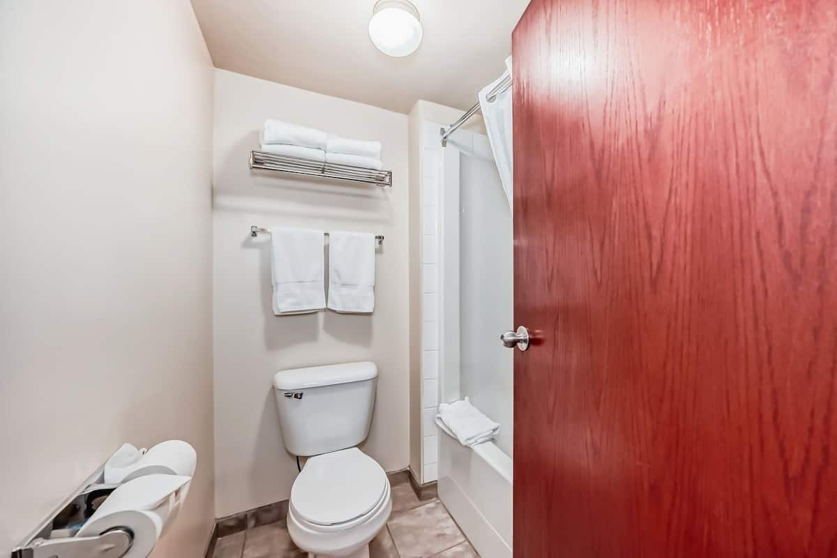 Camera doppia, 2 letti queen | Bagno | Set di cortesia gratuito, asciugacapelli, asciugamani