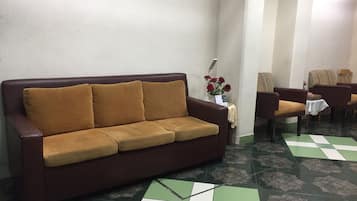 Sittområde i lobbyn