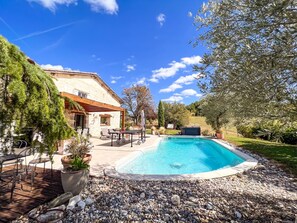 A heated pool